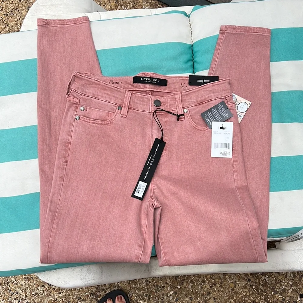NWT Liverpool Abby Skinny Ankle in Mauve Blush Size 4/27 - Picture 4 of 13
